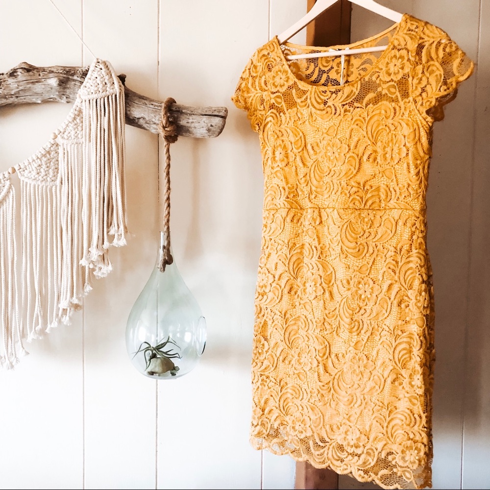 Mustard Lace Dress